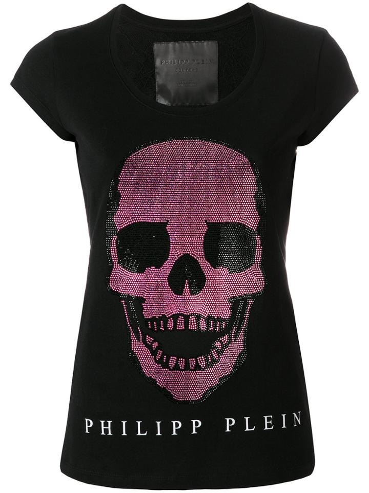 Philipp Plein Swarovski Skull T-shirt - Black