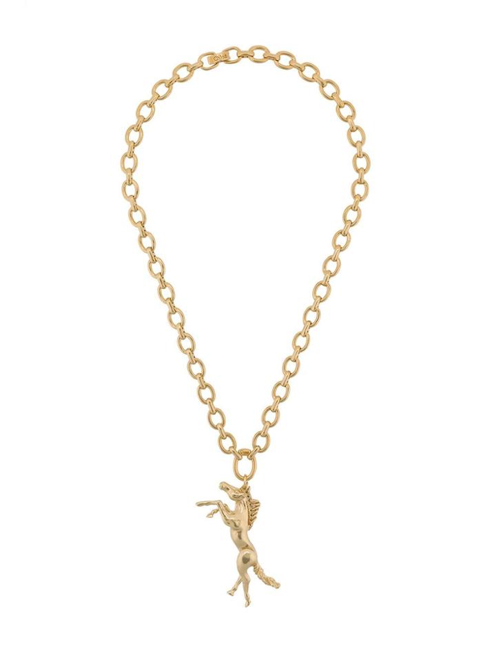 Chloé Horse Pendant Necklace - Gold