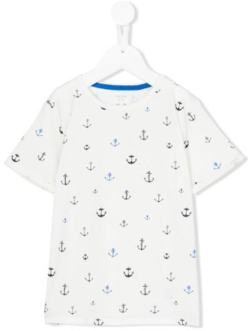 Carrèment Beau - Anchor Print T-shirt - Kids - Cotton - 4 Yrs, Toddler Boy's, White
