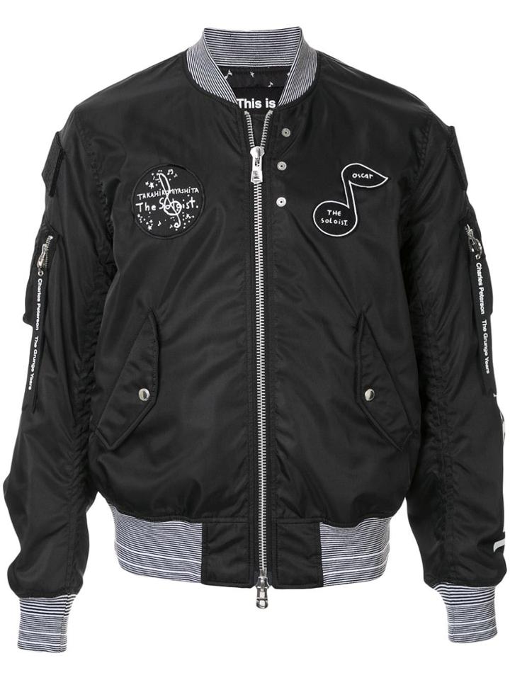 Takahiromiyashita The Soloist Reversible Bomber Jacket - Black