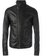 Rick Owens Leather Jacket, Men's, Size: 50, Black, Calf Leather/cotton/cupro