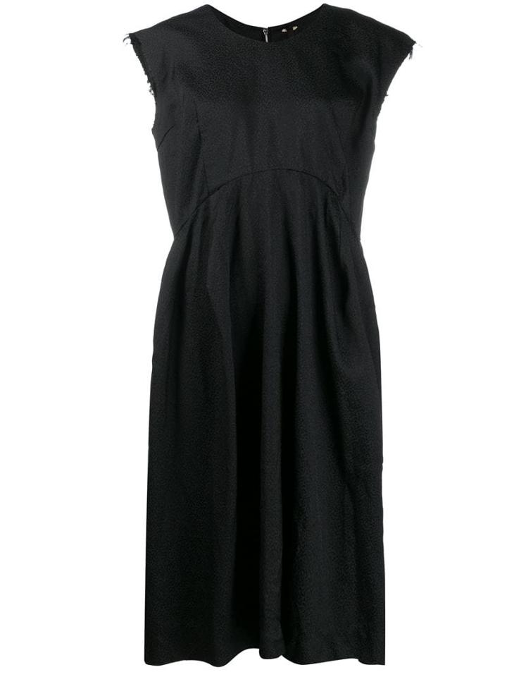 Comme Des Garçons Raw Sleeveless Dress - Black