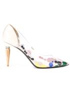 Oscar De La Renta Paint Spatter Stilettos - Nude & Neutrals