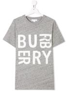 Burberry Kids Teen Logo Print T-shirt - Grey
