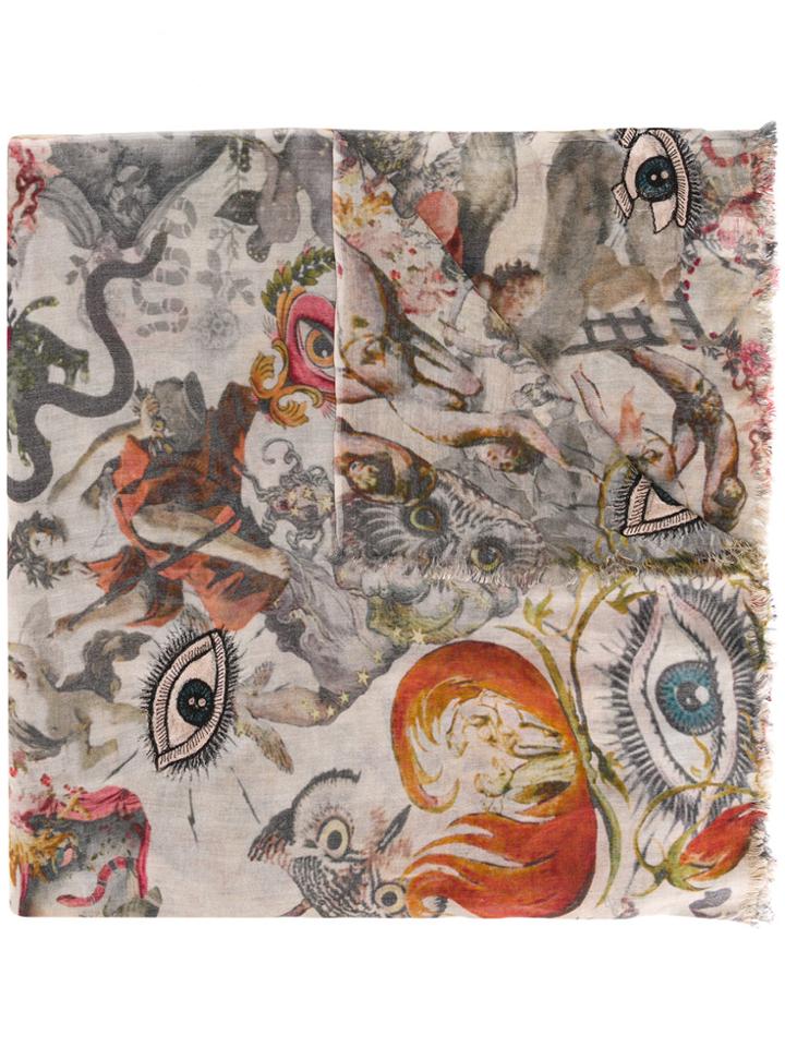 Faliero Sarti Eye Motif Scarf - Multicolour