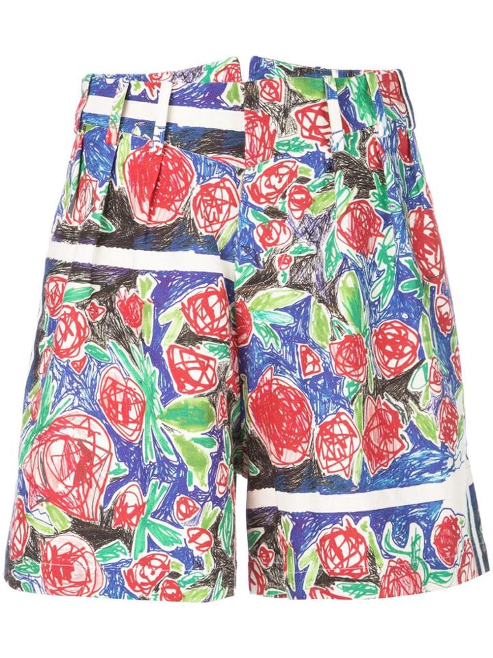 Charles Jeffrey Loverboy Draw Printed Shorts - Blue