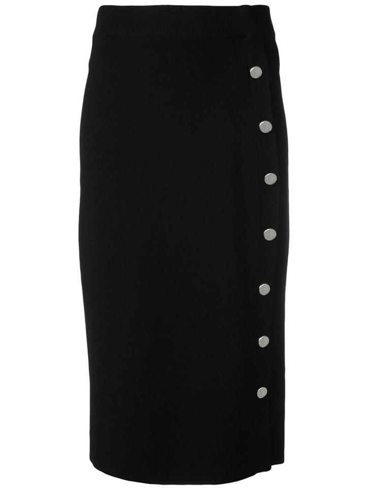 Altuzarra Buttoned Straight Skirt, Women's, Size: Medium, Black, Nylon/viscose