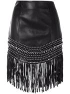 Balmain Fringed Skirt - Black