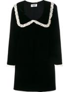 Saint Laurent Ruffled Collar Babydoll Mini Dress