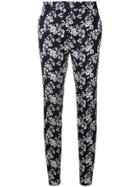 Max Mara Studio Floral Print Tailored Trousers - Blue