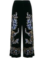 P.a.r.o.s.h. Sequin Embroidery Straight Trousers - Blue