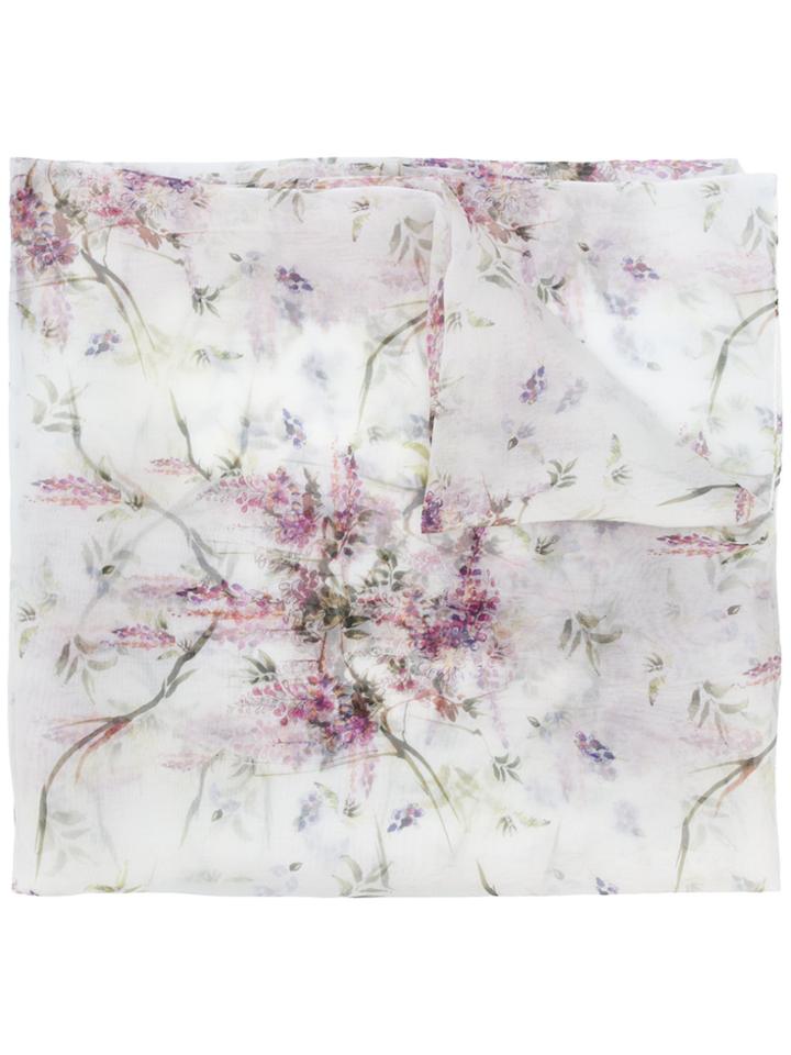Ermanno Scervino Abstract Floral Print Scarf - Nude & Neutrals