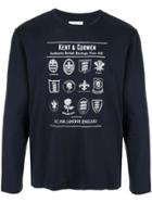 Kent & Curwen Authentic British Heritage Print Top - Blue