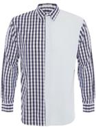 Jw Anderson Patchworked Gingham Shirt - Blue