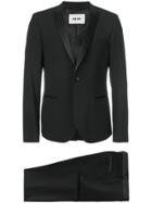 Msgm Satin Lapel Suit - Black