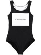Calvin Klein Kids Logo Swimsuit - Black