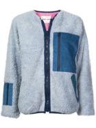 Sandy Liang Fleece Patch Jacket - Blue