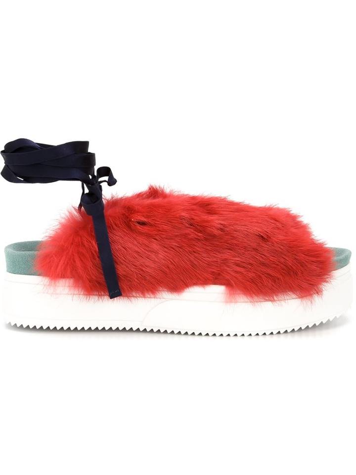 Undercover Rabbit Fur Sandals