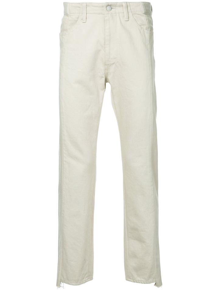 Unused - Stepped Hem Jeans - Men - Cotton - 1, Grey, Cotton
