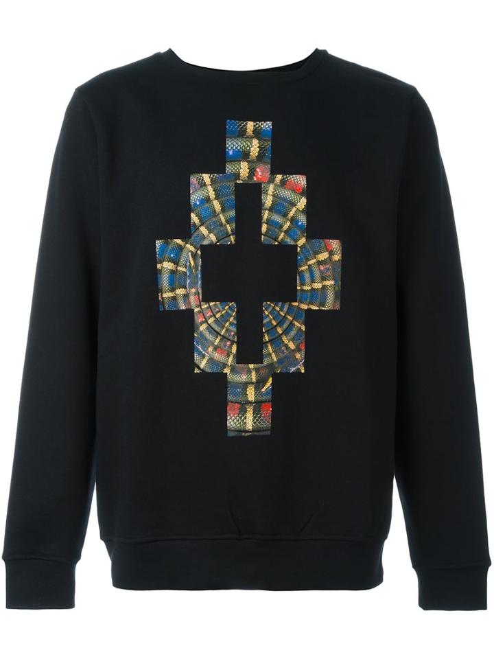 Marcelo Burlon County Of Milan 'lastarria' Sweatshirt, Men's, Size: Xl, Black, Cotton