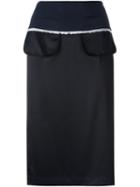 Dkny Inside Out Pencil Skirt, Women's, Size: 2, Black, Viscose/wool