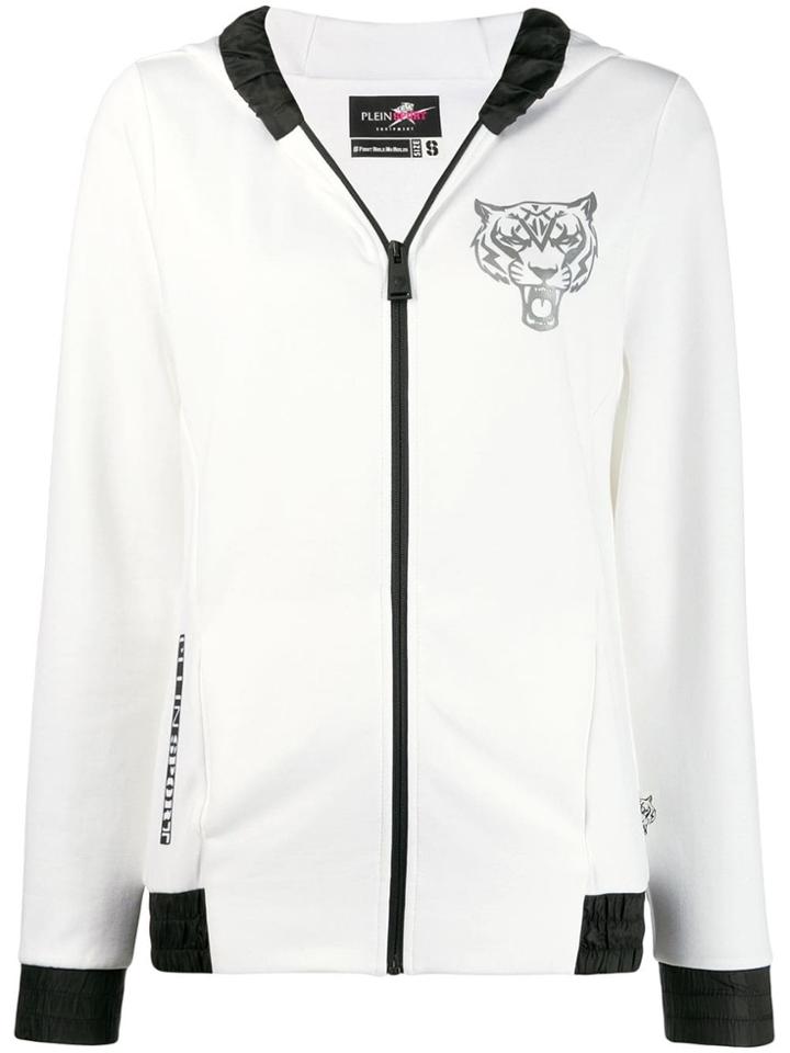 Plein Sport Ruched Detail Sports Jacket - White