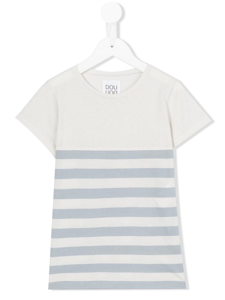 Douuod Kids - Striped T-shirt - Kids - Cotton - 3 Yrs, Nude/neutrals