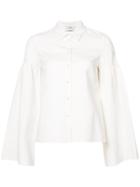 Co Flared Buttoned Shirt - White