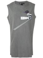 Y-3 - Printed Tank Top - Men - Cotton - Xs, Grey, Cotton