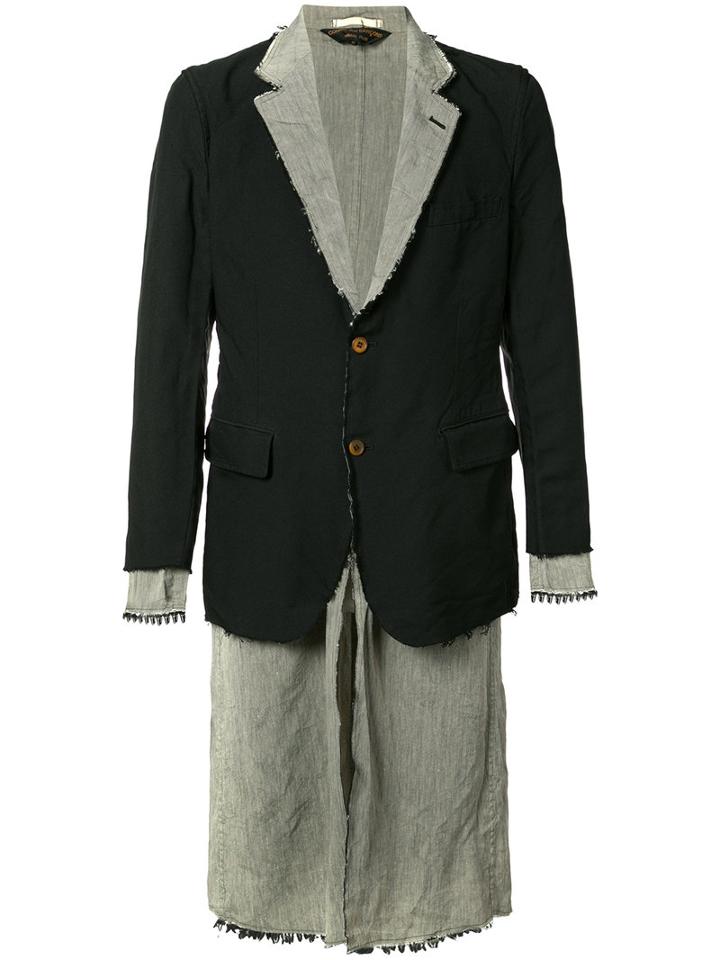Comme Des Garçons Homme Plus - Raw Layered Blazer - Men - Linen/flax/polyester - S, Black, Linen/flax/polyester
