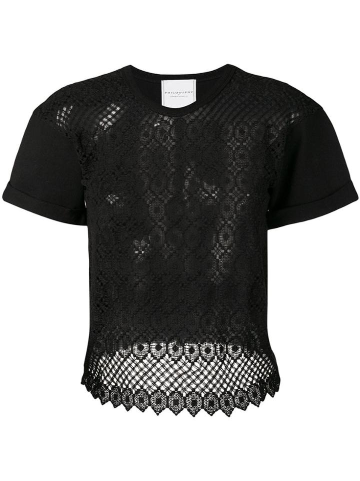 Philosophy Di Lorenzo Serafini Embroidered Blouse - Black