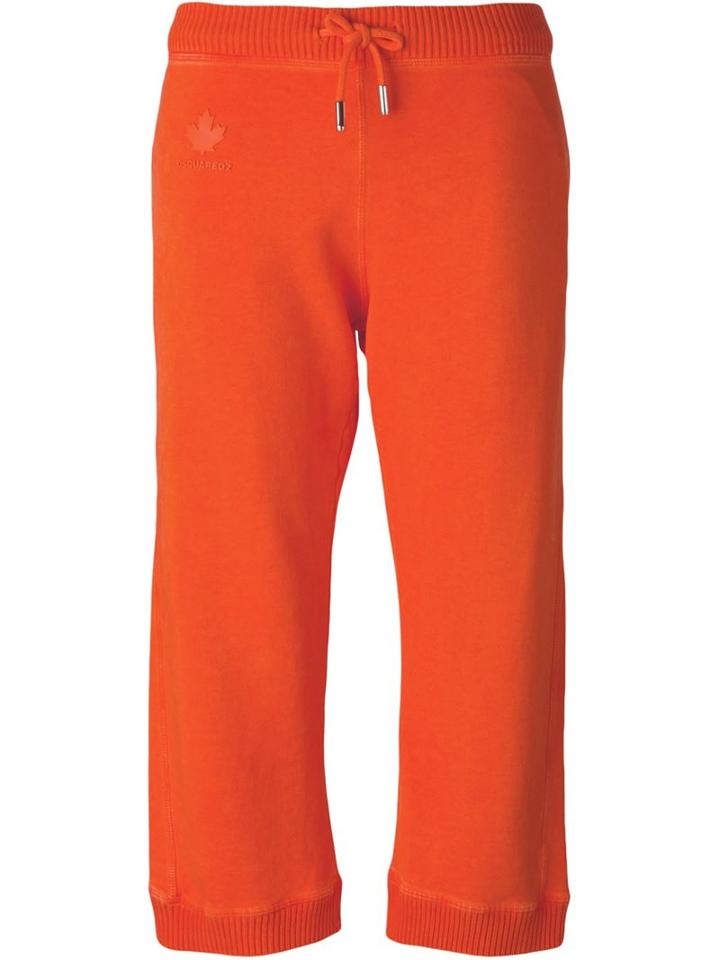 Dsquared2 Cropped Track Pants, Women's, Size: Xs, Yellow/orange, Cotton