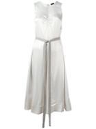 Joseph Flared Midi Dress, Women's, Size: 36, White, Cupro/rayon