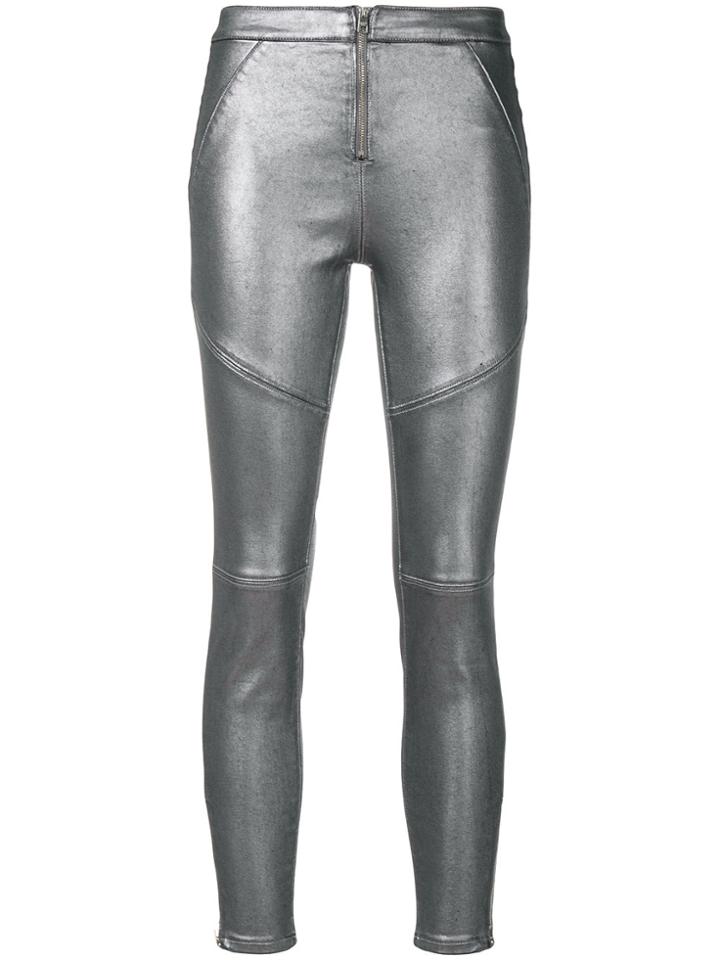 Ck Jeans Coated Trousers - Metallic