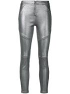 Ck Jeans Coated Trousers - Metallic