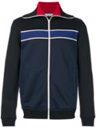 Valentino - Striped Zipped Jacket - Men - Cotton/polyamide - M, Black, Cotton/polyamide