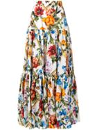 Dolce & Gabbana Floral Print Long Skirt - Multicolour
