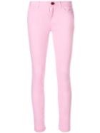 Dolce & Gabbana Rose Button Skinny Jeans - Pink & Purple