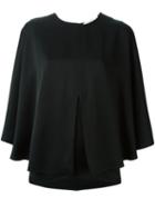Givenchy Layered Blouse, Women's, Size: 36, Black, Acetate/viscose