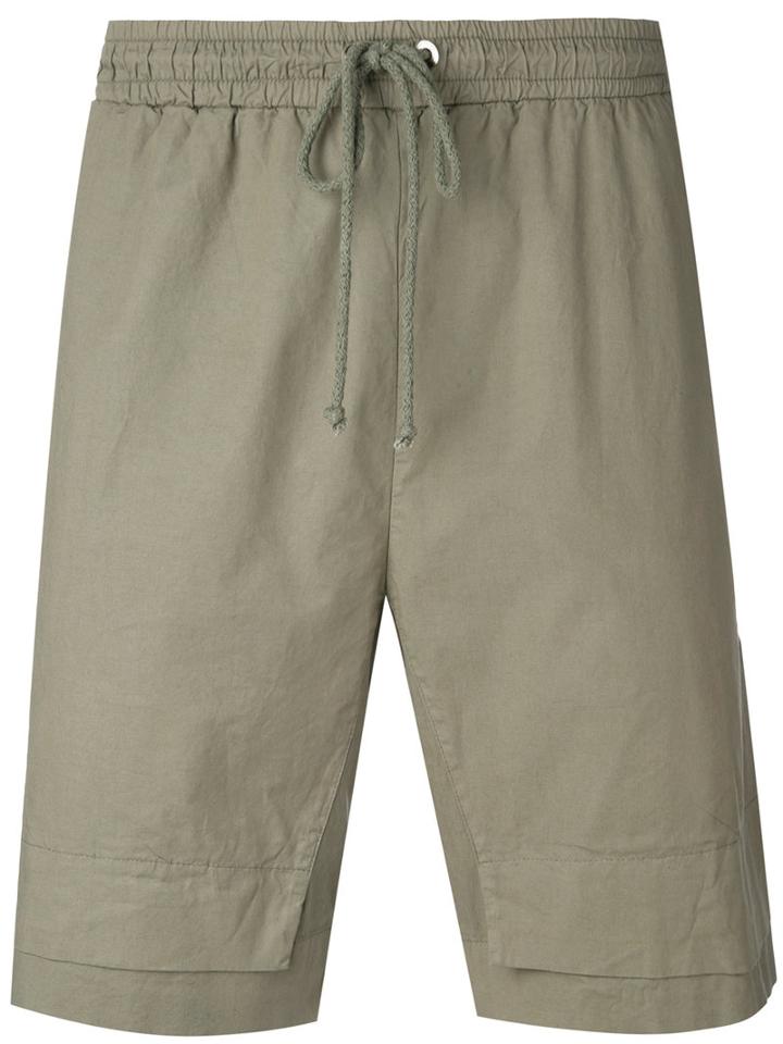 Lost & Found Rooms - Layered Shorts - Men - Cotton/spandex/elastane - M, Green, Cotton/spandex/elastane