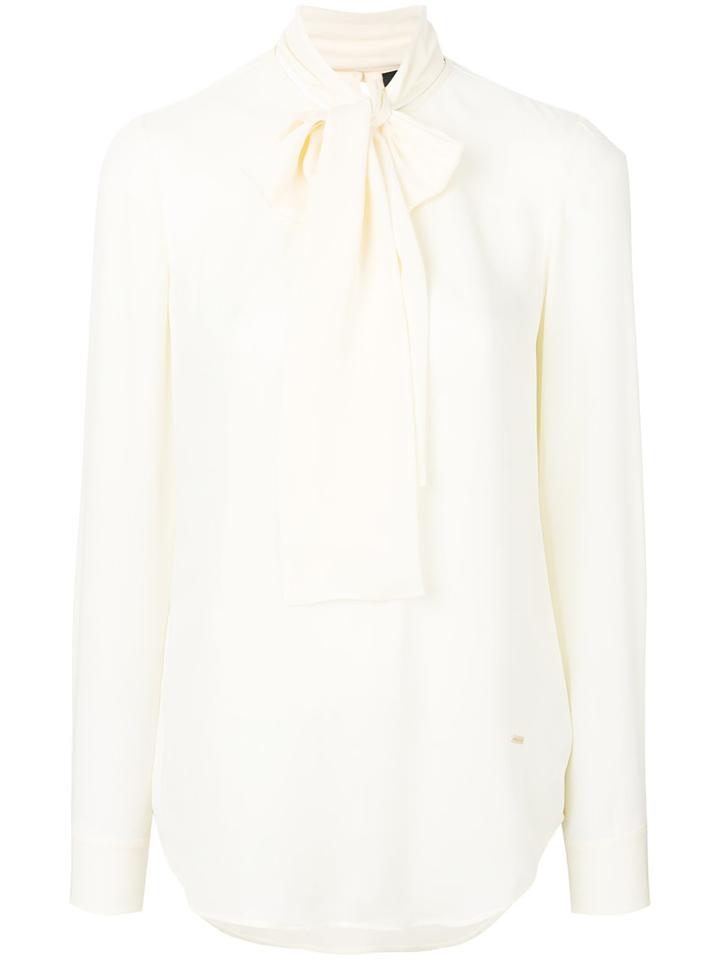Dsquared2 - Pussy-bow Blouse - Women - Silk - 40, Nude/neutrals, Silk