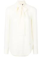 Dsquared2 - Pussy-bow Blouse - Women - Silk - 40, Nude/neutrals, Silk