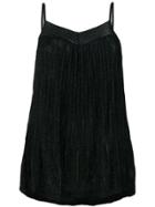 Roberto Collina Pleated Knitted Top - Black