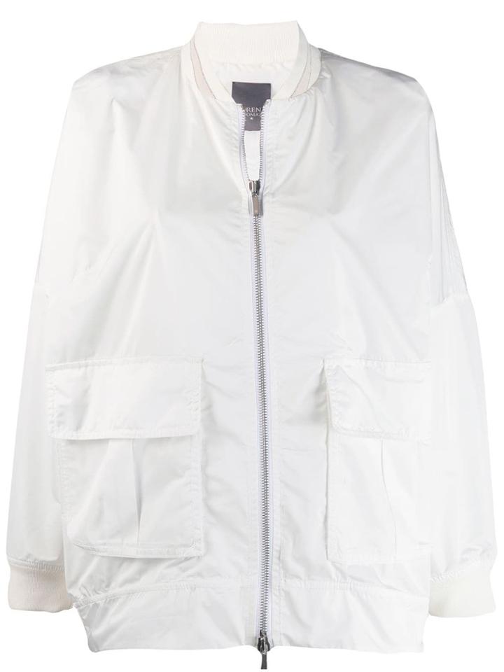 Lorena Antoniazzi Oversized Bomber Jacket - White