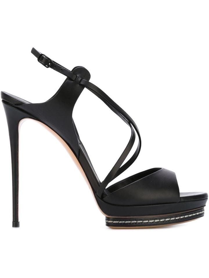 Casadei Stiletto Sandals, Women's, Size: 40, Black, Leather
