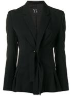 Y's Tie Detail Blazer - Black