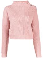 Liu Jo Embellished Cropped Jumper - Pink