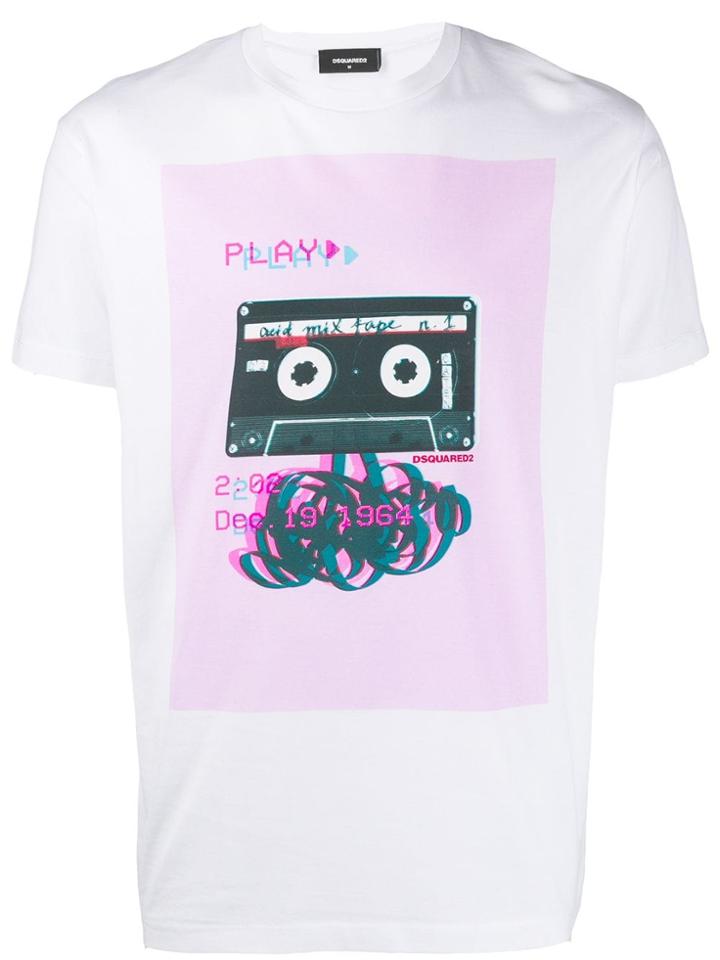 Dsquared2 Tape Print T-shirt - White