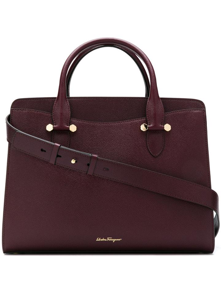Salvatore Ferragamo Large Tote Bag - Red