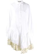 Jourden Asymmetric Midi Shirt Dress - White